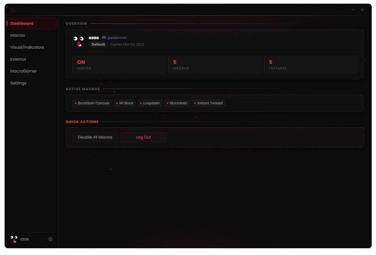 Adrenalin app interface